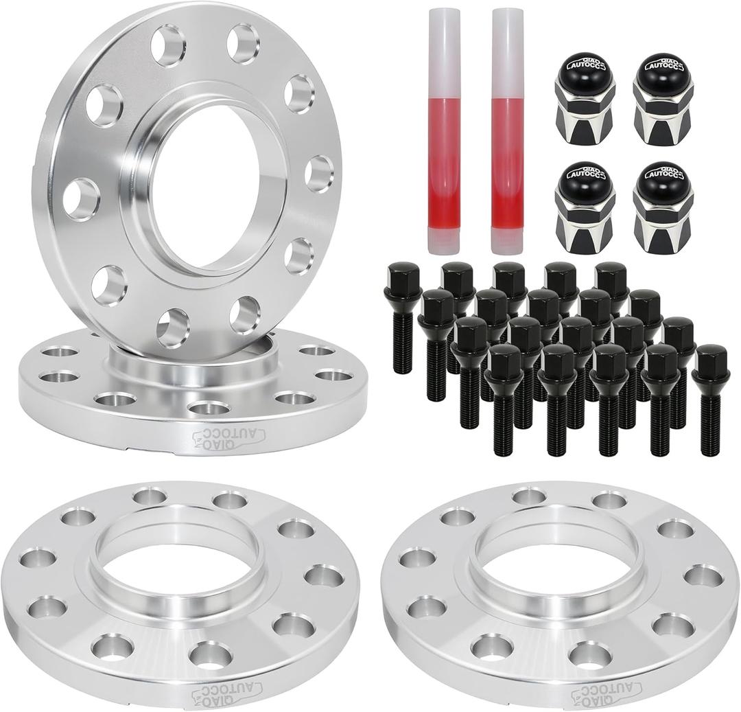 5x120mm Wheel Spacers, 15mm Hubcentric Forged Spacers Compatible with BMW E36 E46 E90 E92 E60 318i 323i 325i 328i 330i 335i 525i 545i, M12x1.5 Thread Pitch, 72.56mm Hub Bore, 4PCS