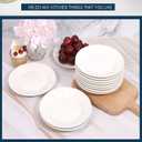 IJRPLM 6 Inch White Porcelain Dinnerware - 18 pcs Dessert/Salad Plates Set, Safe for Microwave & Dishwasher