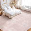 LIANLAM Washable Rug 9x12 Area Rugs for Living Room - Stain Resistant Non-Slip Backing Boho Rug for Bedroom,Durable & Ultra-Thin Vintage Large Area Rug(9x12,Pink)