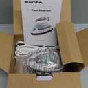 BEAUTURAL Mini Travel Steam Iron for Clothes with Dual Voltage, Temperature Control, Non-Stick Soleplate and Cord Storage, Ideal for Sewing, Quilting and Handcraft (White)