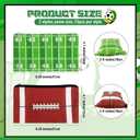 24 Pcs Football Pencil Bags Touchdown Pencil Pouch Bulk Sports Football Makeup Bag Ball Field Pencil Case Sport Cosmetic Bag Sports Themed Zipper Bags for Kids Adult Party Decorations School Supplies