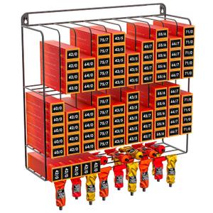 Large Hair Color Organizer, Hair Color Metal Rack, 2 Tiers Color Storage for Salon, Hair Color Tube Storage Rack, Wall Mount Hair Color Holder Organizer, Color Rack for Hair Salon Black