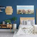 Waowumar Flowers Wall Art Modern Landscape Painting Floral Canvas Pictures for Bedroom Colorful Blossom Wildflowers Living Room Wall Dcor 40x20 Inch