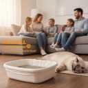 Cat Litter Box Liners 30 Count, 37" x 18" Jumbo Cat Litter Bags with Drawstring, XL Heavy Duty Litter Pan Liners, Litter Box Liners Tear Leak Resistant for Pet Supplies Simple Access