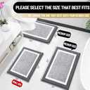 OLANLY Bathroom Rugs 30x20, Extra Soft and Absorbent Microfiber Bath Mat, Non-Slip, Machine Washable, Quick Dry Shaggy Bath Carpet, Suitable for Bathroom Floor, Tub, Shower (Medium, Dark Grey)