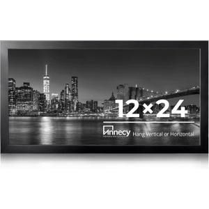 Annecy 12x24 Picture Frame Black（1 Pack）, Panoramic Picture Frame for Wall Decoration, Classic Black Minimalist Style Suitable for Decorating Houses, Offices, Hotels