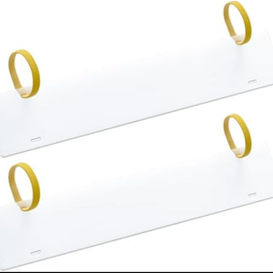 DANHMAO 2 Pack Registration Sticker Plate 24" × 4" Boat Registration Number Blank Board for Inflatable Dinghy,Registration Number Plate with Adjustable Velcro for Life Boat Registration Holder