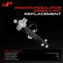 A-Premium Front Passenger Side Power Window Regulator with Motor (2-Pin)