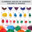TOPNEW 32 Rock Climbing Holds Multi Size for Kids, Adult Rock Wall Holds Climbing Rock Wall Grips for Indoor and Outdoor Playground Play Set - Includes 2 Inch Mounting Hardware
