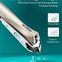 Nail Clipper with Catcher, Slanted Edge Nail Cutting Clippers Stainless Steel Fingernail Cutter Trim with File for Men and Women Mr-1115plus