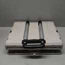 3 in 1 Teacher Cart with Wheels & a Strap, 132 lbs Capacity, Foldable Utility Cart for Luggage/Shopping/Stackable Storage Crate Cart, Beige