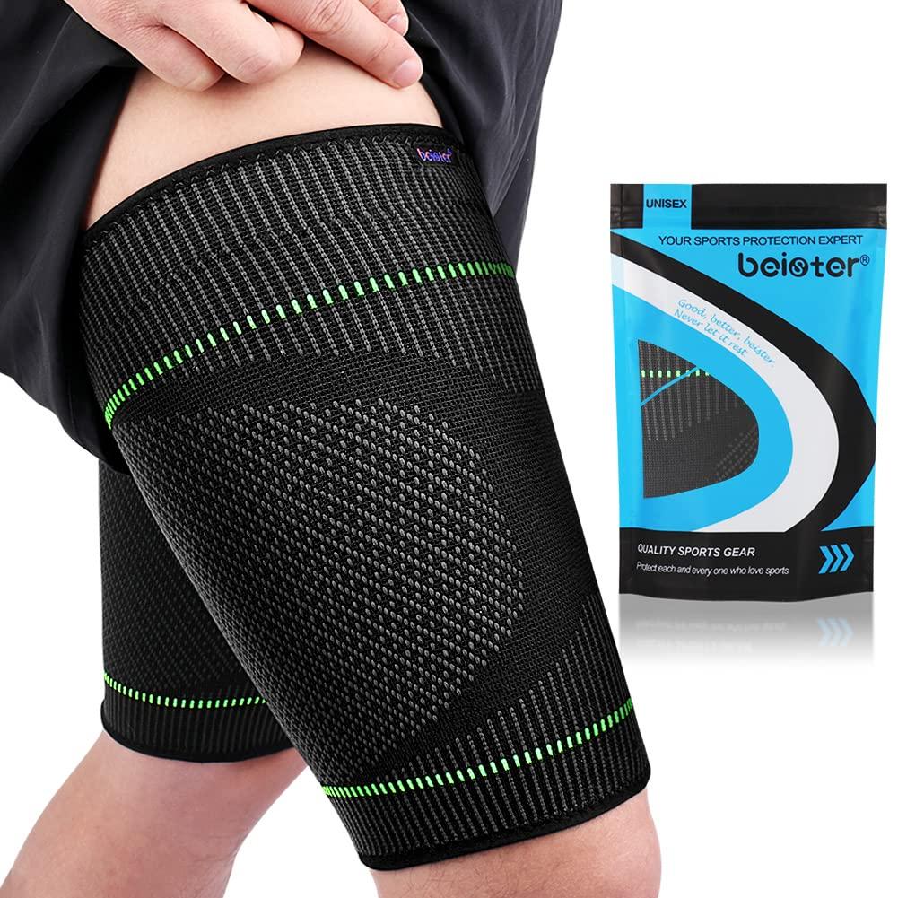 beister Thigh Compression Sleeves, Hamstring Support Brace, L