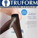 Truform Sheer Compression Stockings, 8-15 mmHg, Women's Open Toe, Knee High Length, 20 Denier, Beige, Medium