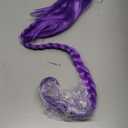 POUWENEY Purple Braided Wig，Long Braided Ponytail Wig - Anime Cosplay Wigs for Halloween Costume Party