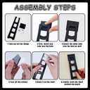 Haunted House Halloween Wall Art Large Wooden Vintage Gold Framed Horror Theme Pictures for Rustic Landscape Wall Decor, Aesthetic Halloween Wall Welcome Decor (Including Wooden Frame)