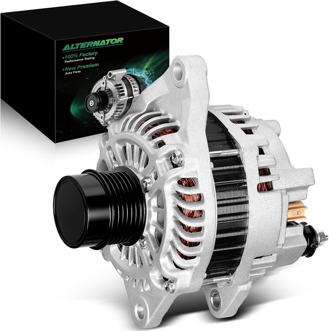 Alternator for:-Dodge Caliber 2007-2012, for:-Jeep Compass 2007-2017 2.0L 2.4L, Patriot 2007-2017, for:-Chrysler 200 Sebring, 115Amp 12V 6-Groove CW, OE# 04801323AB, 11231N (ALL-NEW)