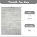 Valenrug Door Mat 2x3 - Stain Resistant 2x3 Entryway Area Rugs for Living Room, Non Slip Backing Large Area Rugs for Bedroom, Folable Machine Washable Area Rug (2'x3', Grey)