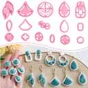 Keoker Embedded Clay Cutters - Polymer Clay Jewelry Making Tools, Earring Cutters