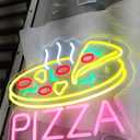 Pizza Neon Sign for Wall Dcor Dimmable LED Neon Sign USB Powered Neon Art Signs Decor (Multicolor)
