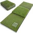 Victorem Golf Mat for Backyard - 17x39 Inch Unfolded, Durable Turf Mat for Indoor or Outdoor Golf Practice, Golf Hitting Mats with 50pcs. Wooden Tees - Golf Mats Practice Outdoor - Golf Practice Mat