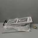 RICHER HOUSE Floating Shelves with Guardrail, Rustic Wood Shelves for Wall Dcor, Farmhouse Bathroom Accessories Wall Mounted, Bathroom Organizer Over Toilet Storage, Kitchen, Living Room - White