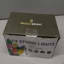 Dazzle Bright C9 Christmas String Lights, 100 LED 66 FT Waterproof Connectable Green Wire Fairy Lights, Christmas Lights for Indoor Outdoor Home Yard Xmas Tree House Decorations (Multi-Colored)