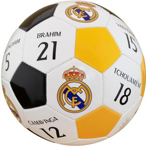 Maccabi Art Official Real Madrid Soccer Ball, Size 5 Football, Authentic Club Logo, Premium Fan Collectible for Training, Play & Display (Player's Name and Number)