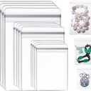 Clabby 120 Pcs Anti Tarnish Jewelry Bags for Organizer and Storage Clear PVC Jewelry Bag Mini Plastic Pouch Transparent Rings Earrings Packing Small Zipper Lock Pouch for Travel, 3 Sizes (Clear)