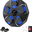 Music Boxing Machine, Size Wall Mounted Electronic Boxing Target for Adults Kids, Machine Large, Interactive Punching Trainer with Boxing Gloves, 9 Modes & 9 Speeds.