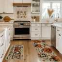 Artoid Mode Home Sweet Jack-O'-Lantern Pumpkin Halloween Kitchen Mats Set of 2, Low-Profile Decor Kitchen Rugs for Floor - 17x29 and 17x47 Inch