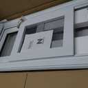NOOTA Basement Window 32" x 16" Double Tempered Glass, Removable Flange, Vinyl Sliding WindowWhite