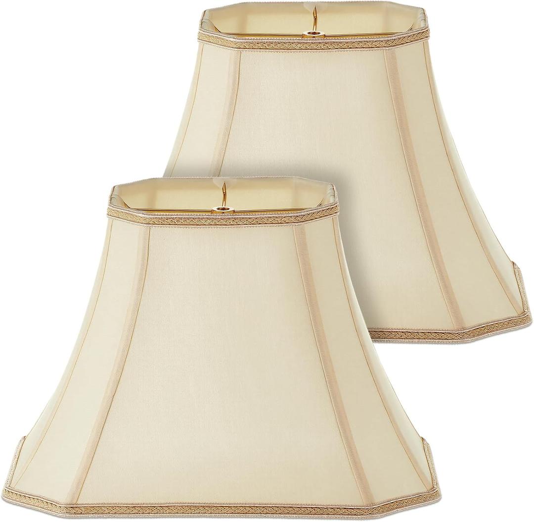 Glooglitter Set of 2 Bell Lamp Shade 6.25"x8" Top 11"x16" Bottom 12" High