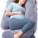 Momcozy Pregnancy Pillow for Sleeping - U Shaped Full Body Maternity Pillow
Removable Cover, Support for Back, Legs, Belly, Hips for Pregnant Women, Side Sleeper, Pregnancy Gifts & Essentials, 57 Inch