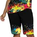 2 Piece Sets for Women Summer Casual Short Sleeve Top and Short Workout Jogger Sets (L)