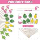 2 x Luau Party Decorations - 48 PCS Hawaiian Cocktail Picks | Tropical Party Favors Supplies Decor Accessories for Summer Beach Pool -Toothpicks for Appetizers Charcuterie Sandwich Cocktail Skewers Sticks