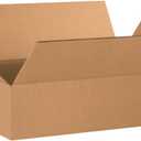 BOX USA 24166 Flat Corrugated Cardboard Box 24" L x 16" W x 6" H, Kraft, For Shipping, Packing and Moving (Pack of 20)