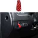 Headlight Control Switch Knob Cover Trim for 2015-2023 Dodge Challenger, for 2010-2023 Dodge Charger, for 2011-2023 Dodge Durango (Red Carbon Fiber)