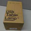 Yarra-Decor Bedside Lamp with USB Port - Touch Control Table Lamp for Bedroom 3 Way Dimmable Nightstand Lamp with Round White Fabric Shade for Living Room, Dorm, Home Office (LED Bulb Included)