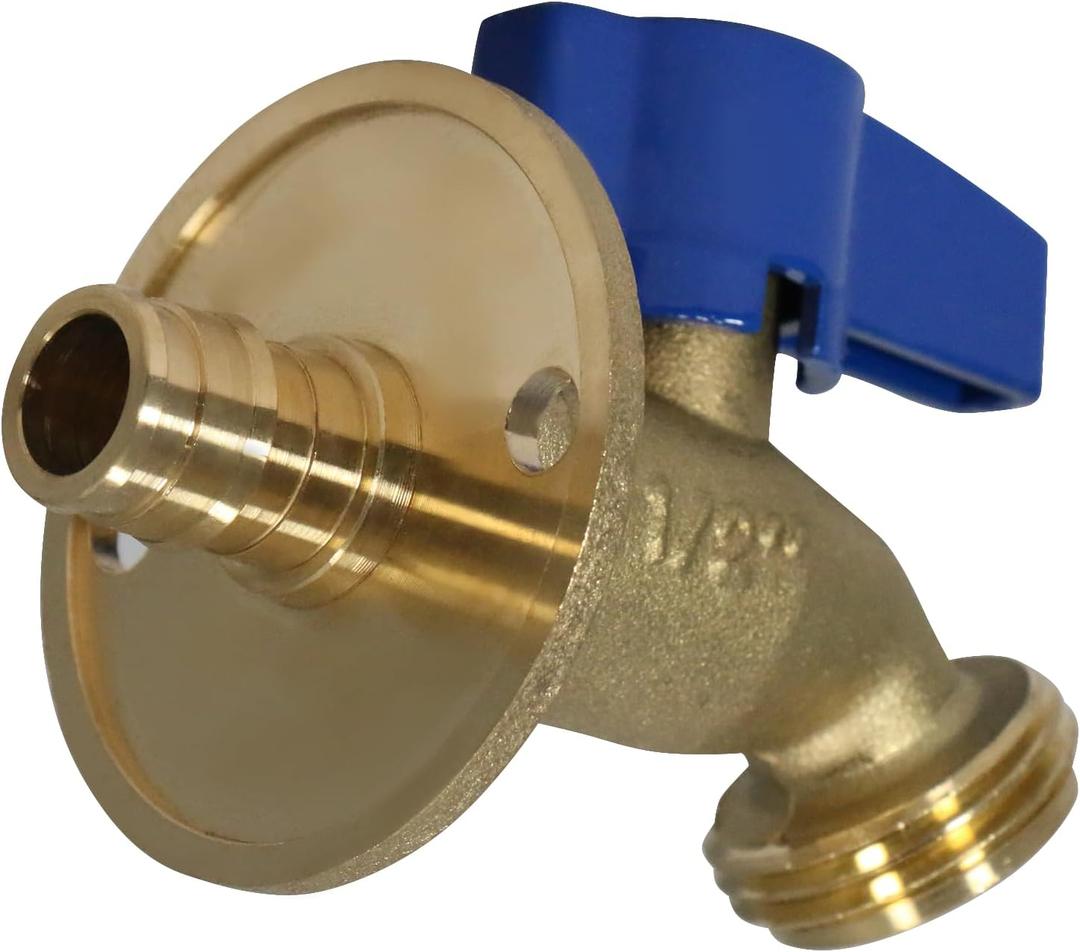 XFITTING 1/2 inch Pex A x 3/4 inch GHT Hose Bibbs with Flange, Pex A Expansion Version, 5-4-2=1XX, 1 Piece