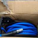 Giraffe Tools Retractable Pressure Washer Hose Reel 65ft, 2600PSI Pressure Hose Reel, Wall/Floor Mounted, blue