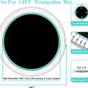 Trampoline Replacement Mat, Fit 12/14/15 Ft Round Trampoline with 72/84/96 V-Hooks Using 5.3-9.0" Springs, UV-Resistant, with Install Tool (Spring not Included)