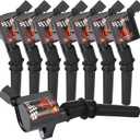 Ignition Coil Pack, Set of 8 Coils DG508 Compatible with Ford 04-08 F-150 Expedition V8 4.6 5.4L C1454 C1417 FD503, Black- 15% More Energy (black-8 Pack)