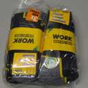 WORK Socks for Men Crew Length Black Socks 6/10 Pairs (Large)