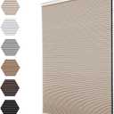 Changshade Blackout Cordless Cellular Shades for Windows,Honeycomb Blinds with Thermal Insulation,UV Protection,Child Safe,Privacy Light Control,Easy to Install52" W x 72" H,Beige