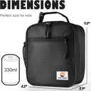 CaCTOUR Lunch Box for Men Women Adult,Premium Insulated Lunch Bag,Portable Small LunchBox for School Work Picnic (Black)