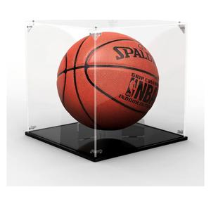 Basketball Display Case, Clear Acrylic Basketball Holder Stand Box - UV Protected Display Case for Basketball Autographed Ball, Car Models, Dolls, Memorabilia - 10.8" Full Size