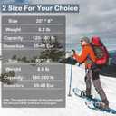 4-in-1 Lightweight Terrain Snowshoes Set for Men Women Youth Kids, Light Weight Aluminum Alloy Terrain Snow Shoes with Trekking Poles,Waterproof Snow Leg Gaiters and Carrying Tote Bag Light weight Snow Shoes Easy to Wear, 25''
