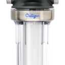 Culligan WH-S200-C Whole House Water Filter Housing  3/4" Inlet/Outlet, Standard Duty, Sediment Filtration System, Clear Housing, Pressure Relief Valve, NSF Certified