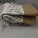 Laundry Hamper Large Laundry Basket with Leather Handles, Decorative Storage Cotton Rope Woven Basket for Blankets, Clothes Hamper for Living Room, Jute & White, 85L