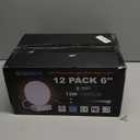 VOLISUN 12 Pack 6 Inch 5CCT Recessed Light with Night Light,Canless LED Recessed Lighting 6 inch,2700K-5000K Selectable,12W=130W,1080LM Dimmable Recessed Ceiling Wafer Lighs,ETL Certificated (White)